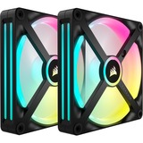 Corsair iCUE LINK QX140 RGB 140 mm PWM blæser, Sag fan Sort