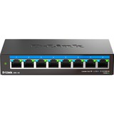 D-Link DMS-108 Ikke administreret L2 2.5G Ethernet (100/1000/2500) Sort, Switch Ikke administreret, L2, 2.5G Ethernet (100/1000/2500)