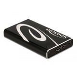 DeLOCK Eksternt kabinet SuperSpeed USB til mSATA SSD, Drev kabinet Sort
