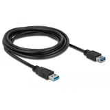 DeLOCK USB 3.2 Gen 1 forlængerledning, USB-A stik > USB-A hunstik Sort