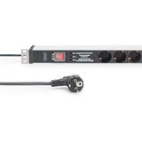 Digitus DN-95433, Strømskinne Sort/aluminium