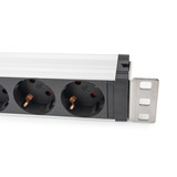 Digitus DN-95433, Strømskinne Sort/aluminium