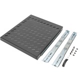 Digitus Sliding Shelf for 800mm depth Cabinets, Det nederste rum grå, Sort, 25 kg, 1U, Tyrkiet, 48,3 cm (19"), 490 mm