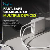 Digitus USB GaN Oplader 140W, 3x USB-C, 1x USB-A 