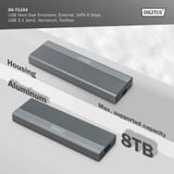 Digitus USB M.2 SSD, Drev kabinet aluminium