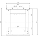 HAGOR VWH-5 2,67 m (105") Sort, Wall Mount Sort, 150 kg, 165,1 cm (65"), 2,67 m (105"), 400 x 400 mm