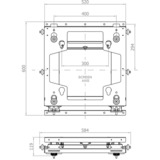 HAGOR VWH-5 2,67 m (105") Sort, Wall Mount Sort, 150 kg, 165,1 cm (65"), 2,67 m (105"), 400 x 400 mm