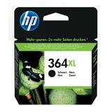 HP Original 364XL-blækpatron med høj kapacitet, sort sort, Højt (XL) udbytte, Pigmentbaseret blæk, 550 Sider, 1 stk
