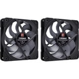 Noctua NF-A12x25 G2 PWM Sx2-PP chromax.black, Sag fan Sort/Beige