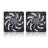 Noctua NF-A12x25 G2 PWM Sx2-PP chromax.black, Sag fan Sort