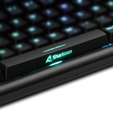 Sharkoon SKILLER SGK30 tastatur USB QWERTY Italiensk Sort, Gaming-tastatur Sort, It-layout, Huano Red, Fuld størrelse (100 %), USB, Mekanisk, QWERTY, RGB LED, Sort