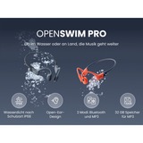 Shokz OpenSwim Pro Headset Trådløs Halsbånd Sport Bluetooth Sort, Rød, Hovedtelefoner Rød/Blå-grå, Trådløs, Sport, 200 - 20000 Hz, 27,3 g, Headset, Sort, Rød