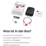 Shokz OpenSwim Pro Headset Trådløs Halsbånd Sport Bluetooth Sort, Rød, Hovedtelefoner Rød/Blå-grå, Trådløs, Sport, 200 - 20000 Hz, 27,3 g, Headset, Sort, Rød
