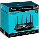 TP-Link Archer AX5400 trådløs router Gigabit Ethernet Tri-band (2,4 GHz/5 GHz/6 GHz) Sort Sort, Wi-Fi 6E (802.11ax), Tri-band (2,4 GHz/5 GHz/6 GHz), Ethernet LAN, Sort, Bordplade router