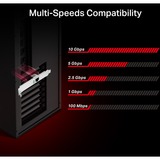 TP-Link TX401 netværkskort Intern Ethernet 10000 Mbit/s Rød, Intern, Ledningsført, PCI Express, Ethernet, 10000 Mbit/s, Rød