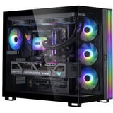 ALTERNATE AGP-WINDOW-INT-12, Gaming PC Sort/gennemsigtig