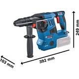 Bosch GBH 18V-28 CF PROFESSIONAL SDS-plus, Borehammer Blå/Sort, SDS-plus, Sort, Blå, Rød, Børsteløs motor, 2,8 cm, 3,3 J, 4220 bpm or slag i minuttet
