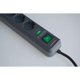 Brennenstuhl Eco-Line stikdåse med 6 udtag, Strømskinne antracit