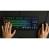 CHERRY G80-3000N RGB TKL tastatur Universel USB QWERTY US International Sort Sort, EU-layout (antal), Cherry MX Red Silent, Ledningsført, USB, Mekanisk, QWERTY, RGB LED, Sort