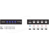 DeLOCK 87634 seriel switchboks Ledningsført, USB-switcher Ledningsført, 112 x 67 x 29 mm
