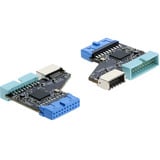 DeLOCK Intern 20-polet hanstik til 20-polet hunstik og Type-E Key A stik, Adapter 