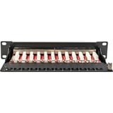 Digitus 10" Patchpanel DN-91612S-EA, 12-porte, Cat.6a, Patch Panel Sort