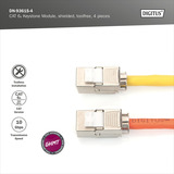 Digitus CAT 6A Keystone modul skærmet værktøjsfri 4 stk. 