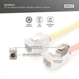 Digitus CAT 6A Keystone modul skærmet værktøjsfri 4 stk. 