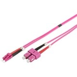 Digitus LWL patchkabel, duplex, LC > SC stik, multimode OM4 lys violet