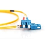 Digitus LWL patchkabel, duplex, SC > SC stik, singlemode OS2 Gul