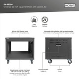 Digitus Universal 19-tommer udstyrsrack med hjul, Rack server kabinet Sort