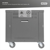 Digitus Universal 19-tommer udstyrsrack med hjul, Rack server kabinet Sort