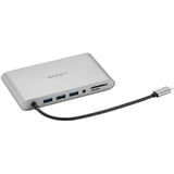 Kensington Driverfri, transportabel UH1440P USB-C 5 Gbps Dual video-dockingstation – DP/HDMI/VGA, Docking station Sølv, transportabel UH1440P USB-C 5 Gbps Dual video-dockingstation – DP/HDMI/VGA, Ledningsført, USB 3.2 Gen 1 (3.1 Gen 1) Type-C, 85 W, 3,5 mm, 10,1000,100 Mbit/s, Sølv