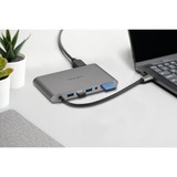 Kensington Driverfri, transportabel UH1440P USB-C 5 Gbps Dual video-dockingstation – DP/HDMI/VGA, Docking station Sølv, transportabel UH1440P USB-C 5 Gbps Dual video-dockingstation – DP/HDMI/VGA, Ledningsført, USB 3.2 Gen 1 (3.1 Gen 1) Type-C, 85 W, 3,5 mm, 10,1000,100 Mbit/s, Sølv
