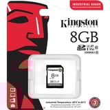 Kingston 8G SDHC Industrial pSLC, Hukommelseskort Sort, 8 GB, SDXC, Klasse 10, UHS-I, 100 MB/s, 80 MB/s
