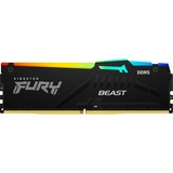 Kingston FURY FURY Beast RGB hukommelsesmodul 16 GB 1 x 16 GB DDR5 5600 Mhz Sort, 16 GB, 1 x 16 GB, DDR5, 5600 Mhz, 288-pin DIMM