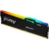 Kingston FURY FURY Beast RGB hukommelsesmodul 16 GB 1 x 16 GB DDR5 5600 Mhz Sort, 16 GB, 1 x 16 GB, DDR5, 5600 Mhz, 288-pin DIMM