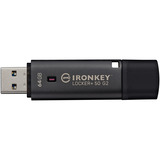 Kingston IronKey Locker+ 50 G2 64 GB, USB-stik antracit, 64 GB, USB Type-A, 3.2 Gen 1 (3.1 Gen 1), 145 MB/s, Hætte, Sort
