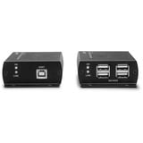 Lindy 42710, USB-forlænger Sort