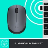 Logitech M170 Grey-K mus Ambidextrous RF trådløst Optisk 1000 dpi grå, Ambidextrous, Optisk, RF trådløst, 1000 dpi, Grå