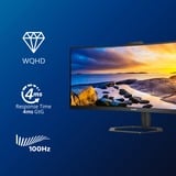 Philips 34E1C5600HE, LED-skærm Sort