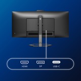 Philips 34E1C5600HE, LED-skærm Sort