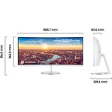 Samsung C34J791 Renoveret, LED-skærm Hvid/Sølv