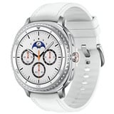 Samsung Galaxy Watch 8 Classic 3,3 cm (1.3") AMOLED 46 mm Digital 438 x 438 pixel Berøringsskærm Sølv Wi-Fi GPS (satellit), SmartWatch Hvid, 3,3 cm (1.3"), AMOLED, Berøringsskærm, 64 GB, GPS (satellit), 63,5 g