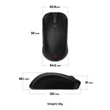 Zowie ZOWIE S2-DW mus Spil Højre hånd RF trådløst 3200 dpi, Gaming mus Sort, Højre hånd, RF trådløst, 3200 dpi, Sort
