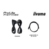 iiyama ProLite P1671HSC-B1 computerskærm 39,6 cm (15.6") 1920 x 1080 pixel Fuld HD LED Sort, LED-skærm Sort (mat), 39,6 cm (15.6"), 1920 x 1080 pixel, Fuld HD, LED, 3 ms, Sort