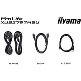 iiyama ProLite XUB2797HSU-B2 computerskærm 68,6 cm (27") 1920 x 1080 pixel Fuld HD LED Sort, LED-skærm Sort (mat), 68,6 cm (27"), 1920 x 1080 pixel, Fuld HD, LED, 1 ms, Sort