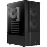 Aerocool Quantum Mesh Midi Tower Sort, Towerkabinet Sort/grå, Midi Tower, PC, Sort, ATX, micro ATX, Mini-ITX, Acrylonitrilbutadienstyren, SPCC, Stål, Spil