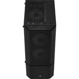 Aerocool Quantum Mesh Midi Tower Sort, Towerkabinet Sort/grå, Midi Tower, PC, Sort, ATX, micro ATX, Mini-ITX, Acrylonitrilbutadienstyren, SPCC, Stål, Spil