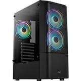 Aerocool Quantum Mesh Midi Tower Sort, Towerkabinet Sort/grå, Midi Tower, PC, Sort, ATX, micro ATX, Mini-ITX, Acrylonitrilbutadienstyren, SPCC, Stål, Spil